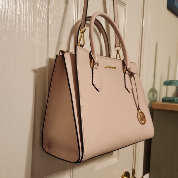 💕Michael Kors Hope Powder Blush Satchel w Adjustable Strap and Matching Wallet - Picture 8 of 16